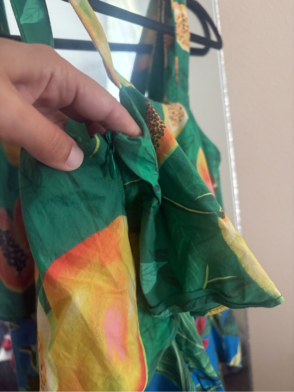 Farm rio Tropical Tiered Mini Dress with Toucan Print - Green, Blue, Yellow - Picture 7 of 7